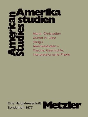 cover image of Amerikastudien / American Studies (Amst)